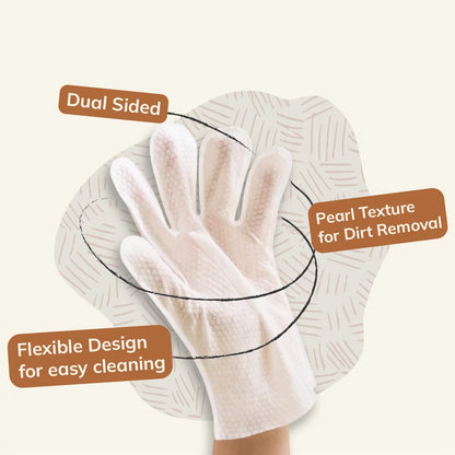 FurryBasics® Plant-Based Pet Bathing Glove Wipes