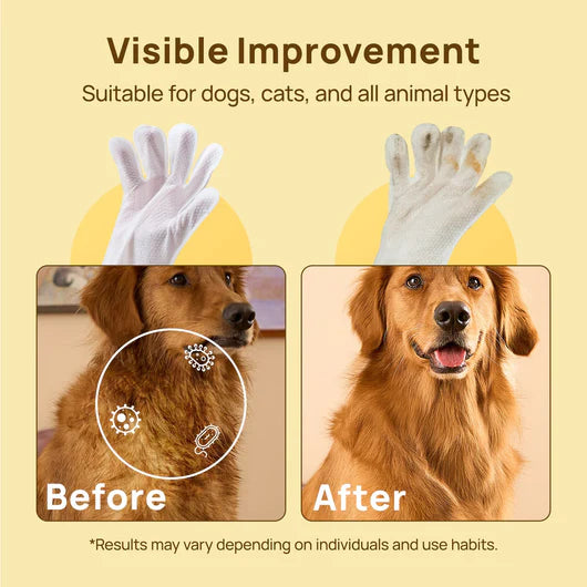 FurryBasics® Plant-Based Pet Bathing Glove Wipes